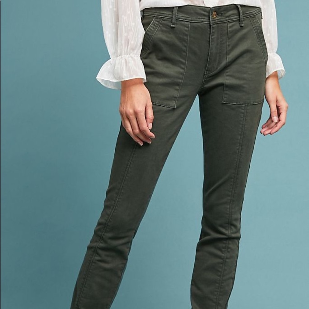 Anthropologie green Jefferson Slim Utility Pants